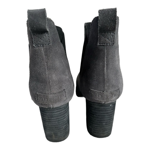 Sorel Addington Studded Chunky Chelsea Leather Boots Womens 7.5 Gray - Picture 5 of 9